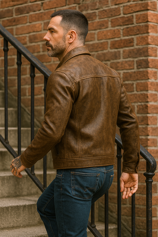 Classic Suede Zip-Up Jacket