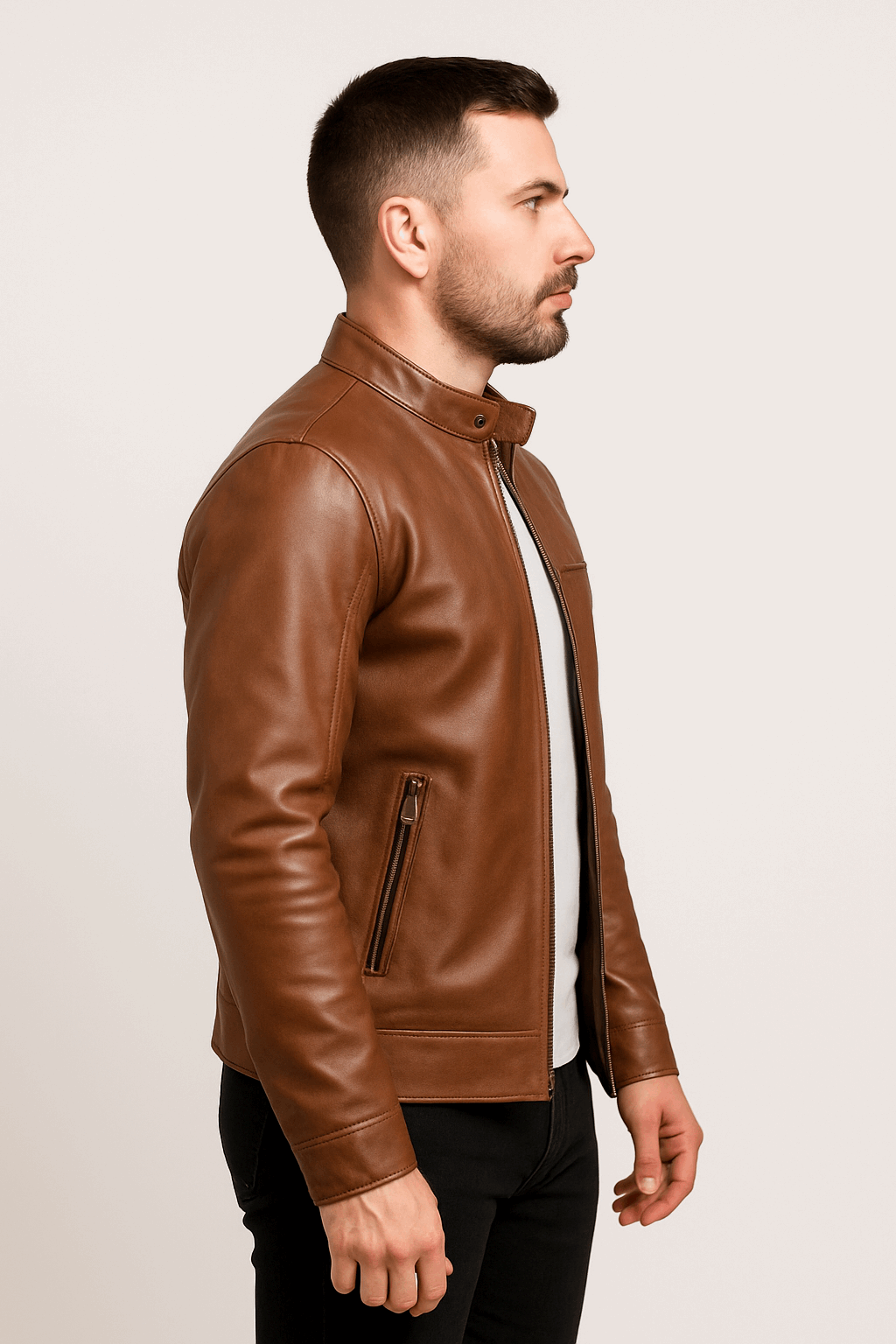 Heritage Cognac — Handcrafted Leather Jacket