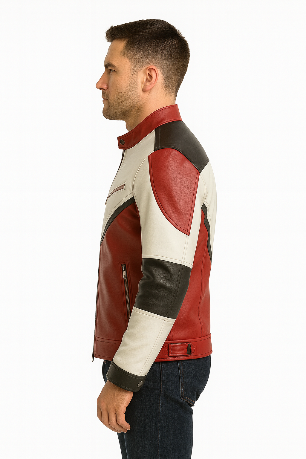 Men’s Cafe Racer Leather Jacket – Retro Motorcycle Style