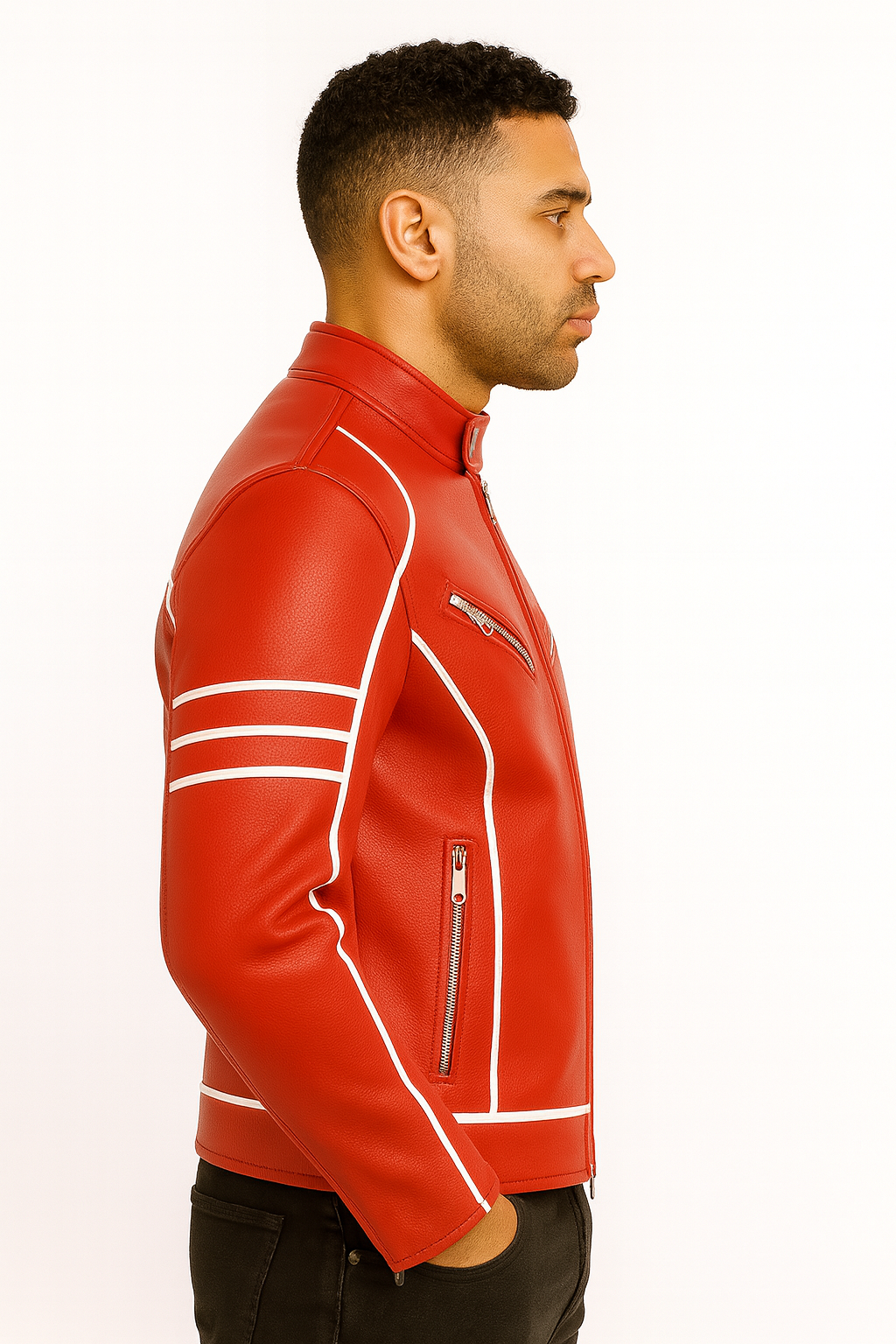 Modern Motorcycle Leather Jacket – Stylish & Durable