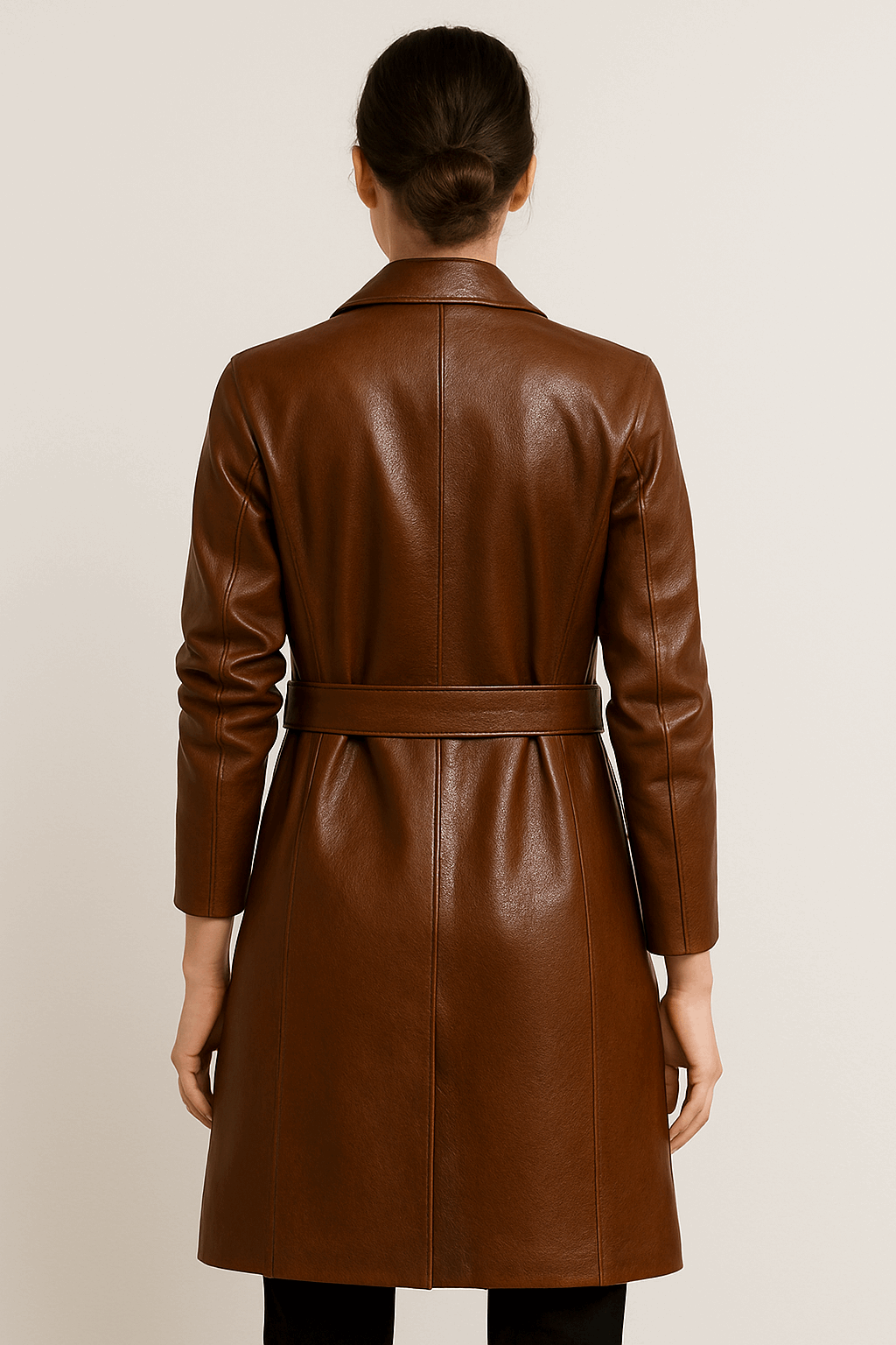 Regal Grace Leather Coat