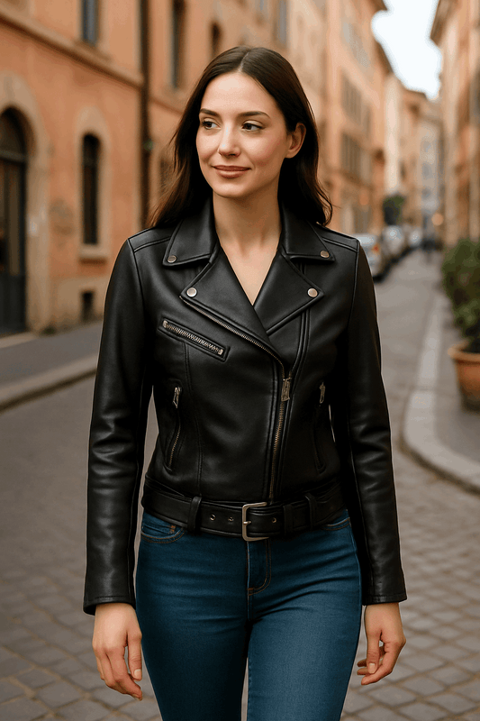 Classic Ladies Leather Jacket