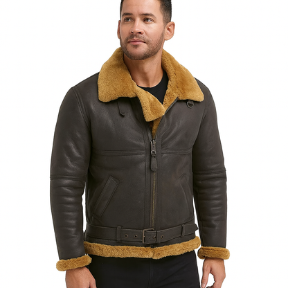Alpine Aviator Shearling Leather Jacket