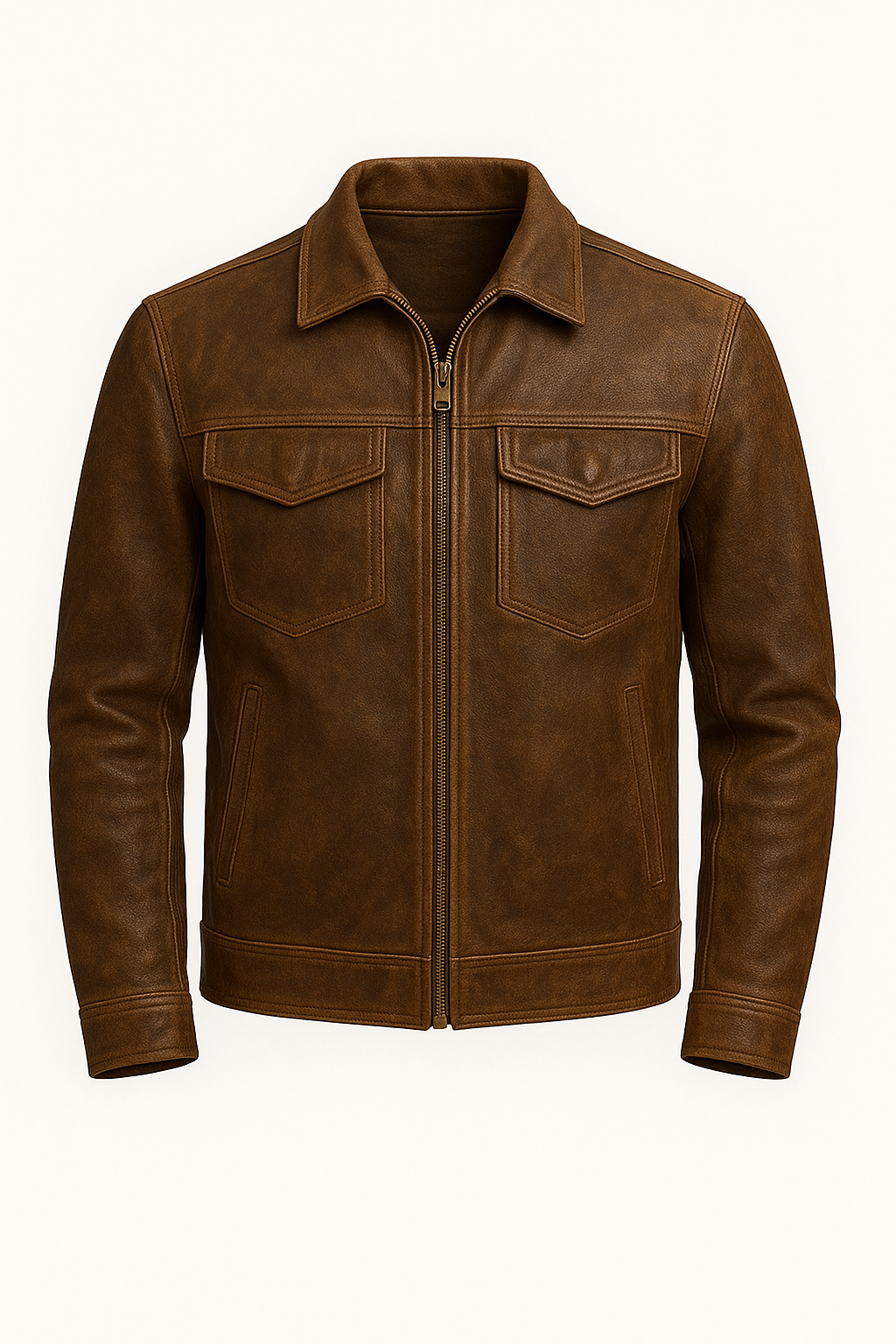 Classic Suede Zip-Up Jacket
