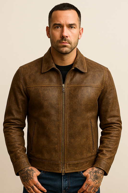 Classic Suede Zip-Up Jacket