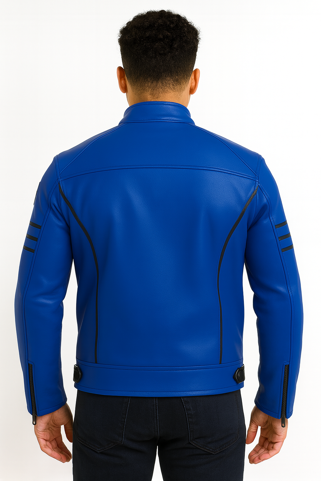 Classic Biker Leather Jacket – Slim Fit Design
