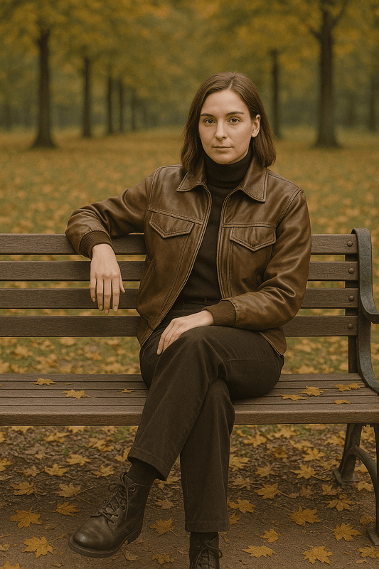 Ladies Jacket with Genuine Leather Sleeves – LooXHer Jacket