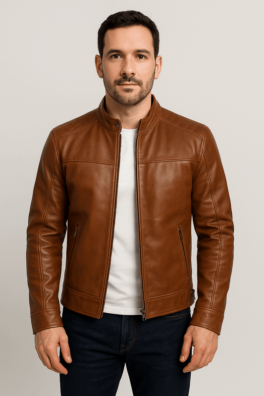 Heritage Cognac — Handcrafted Leather Jacket
