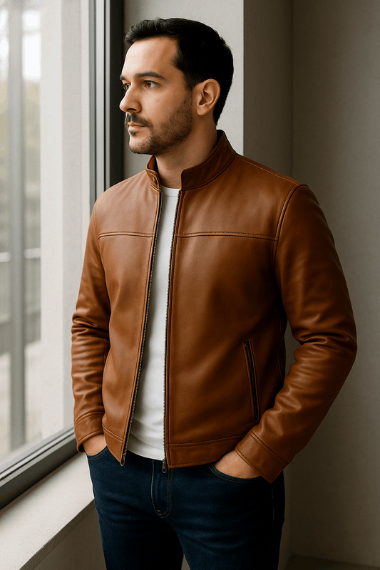 Heritage Cognac — Handcrafted Leather Jacket
