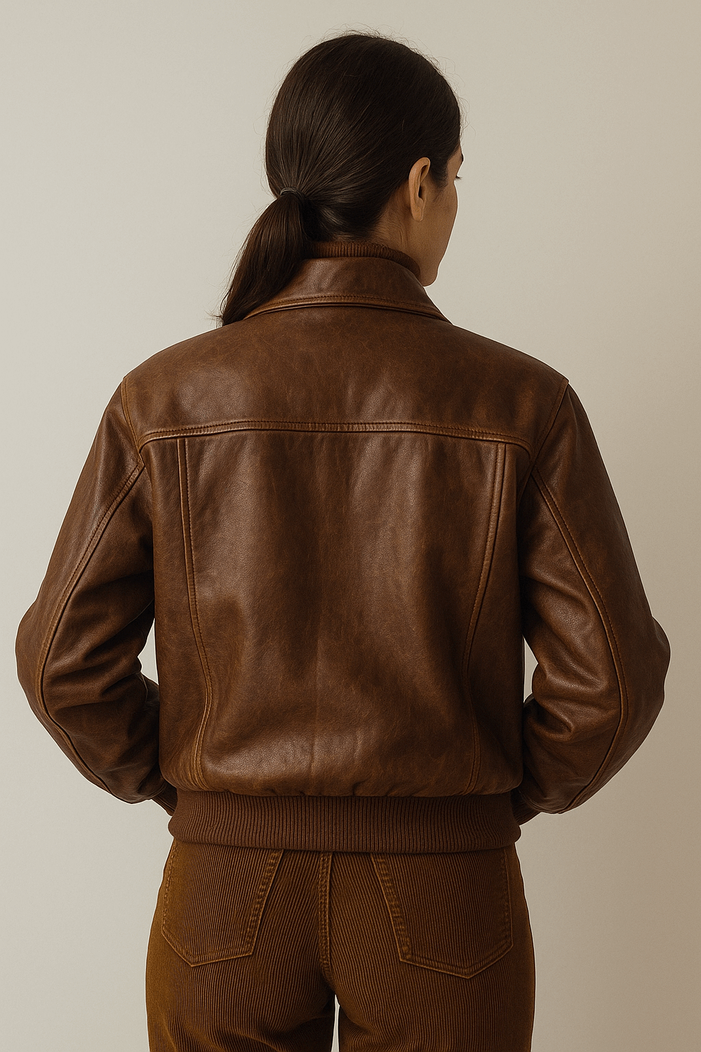 Ladies Jacket with Genuine Leather Sleeves – LooXHer Jacket