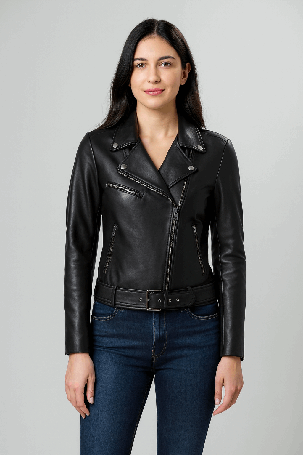 Classic Ladies Leather Jacket