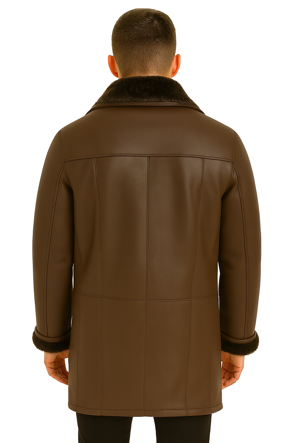 Luxe Heritage Brown Leather Coat