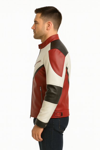 Men’s Cafe Racer Leather Jacket – Retro Motorcycle Style