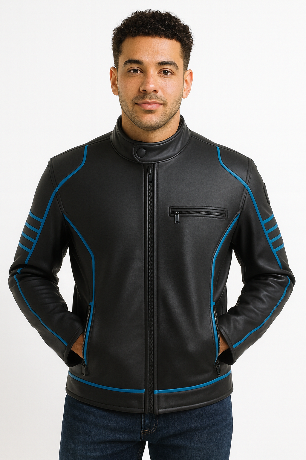 Modern Motorcycle Leather Jacket – Stylish & Durable