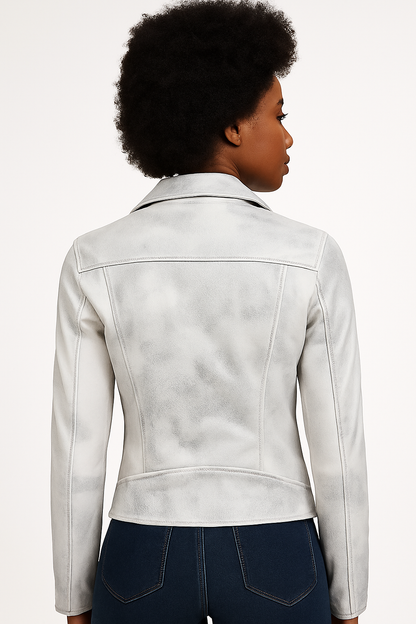 Metro Light Leather Zip Jacket