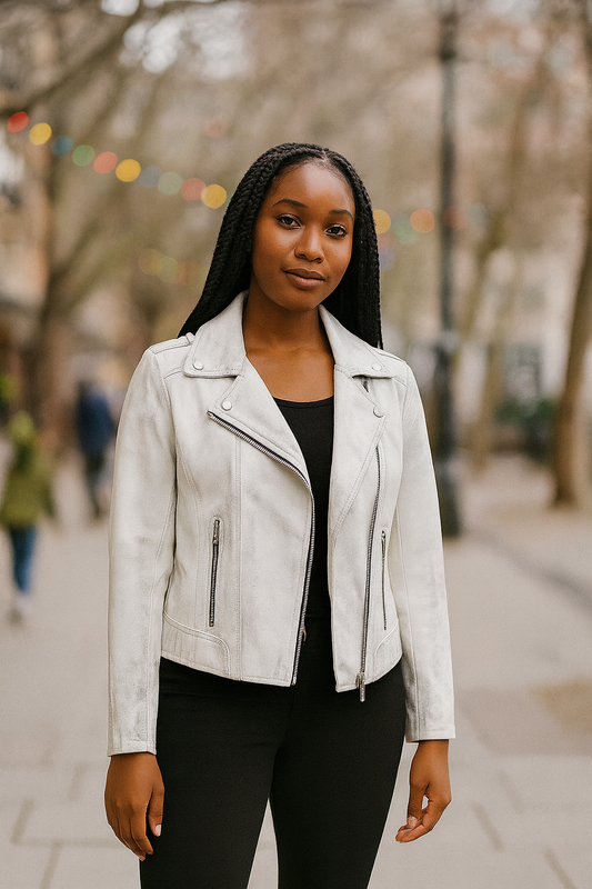 Metro Light Leather Zip Jacket