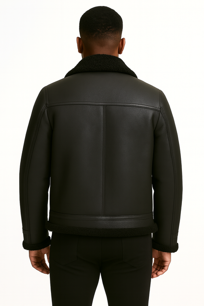 Midnight Rider Shearling Leather Jacket