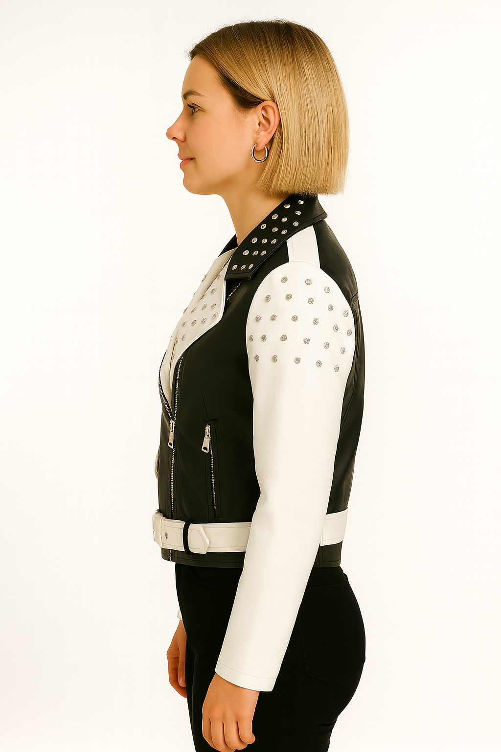 Rebel Luxe Studded Leather Jacket