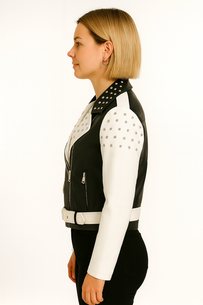 Rebel Luxe Studded Leather Jacket