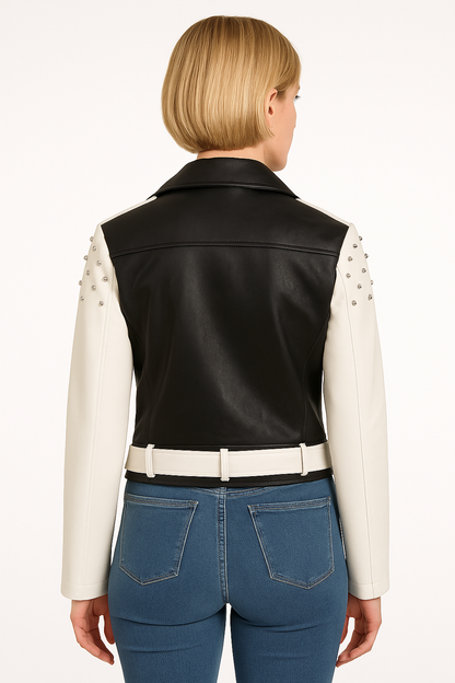Rebel Luxe Studded Leather Jacket