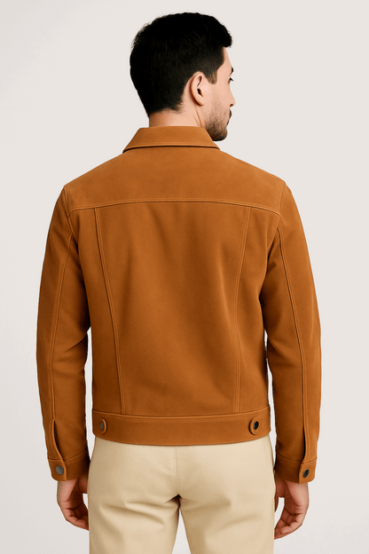 Urban Edge Tan Suede Jacket for Men