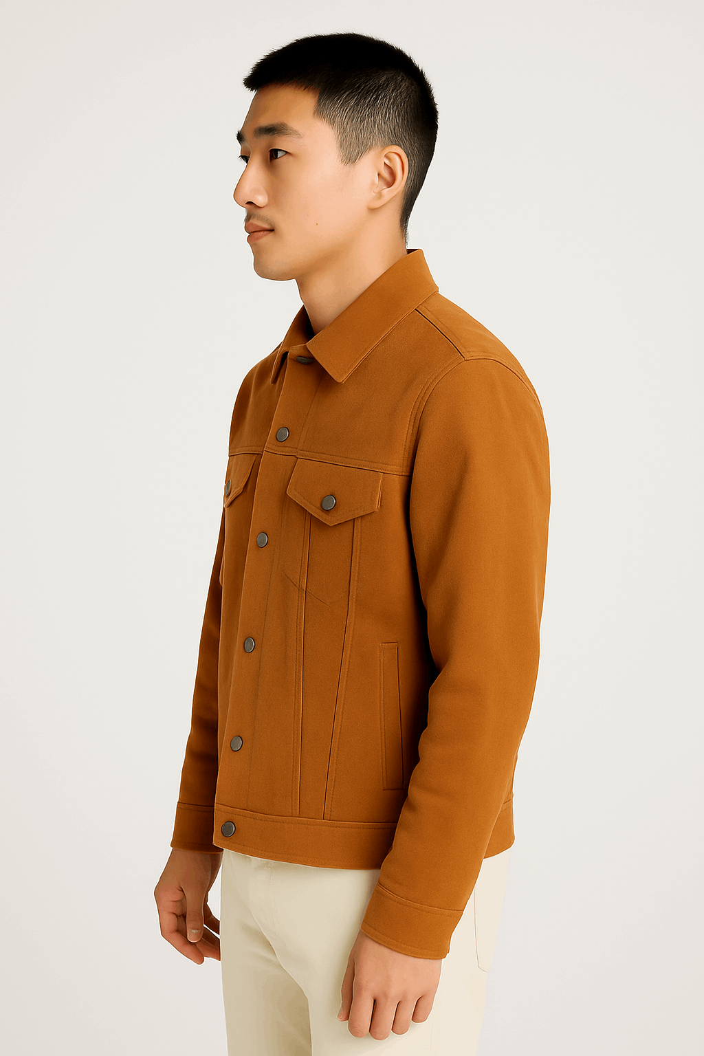 Urban Edge Tan Suede Jacket for Men