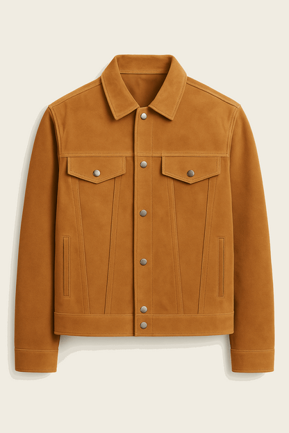Urban Edge Tan Suede Jacket for Men