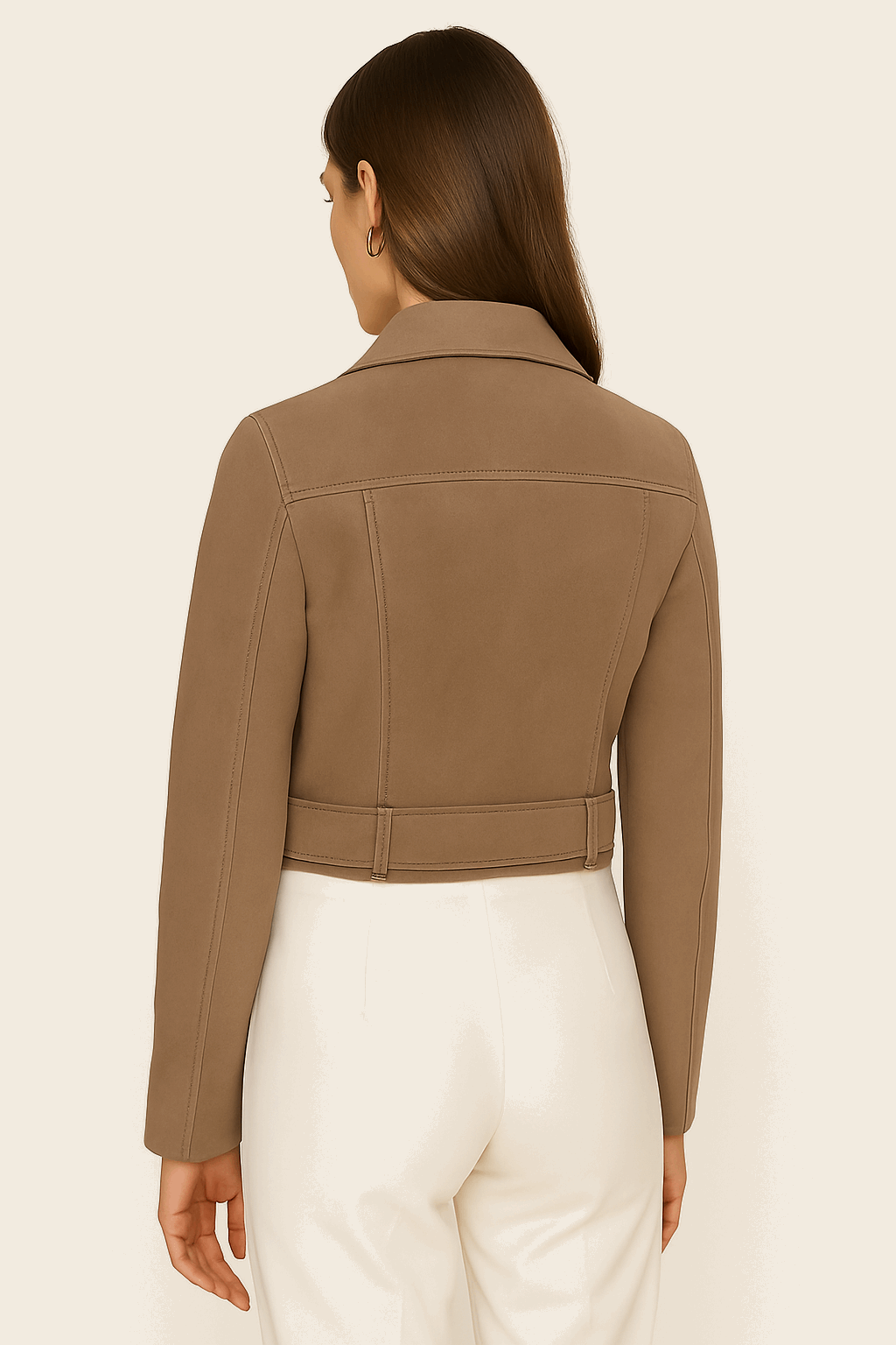 Urban Taupe Suede Biker Jacket