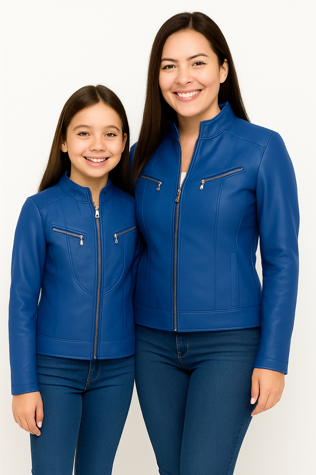 Women’s Hooded Leather Jacket – Casual Zip-Up Style