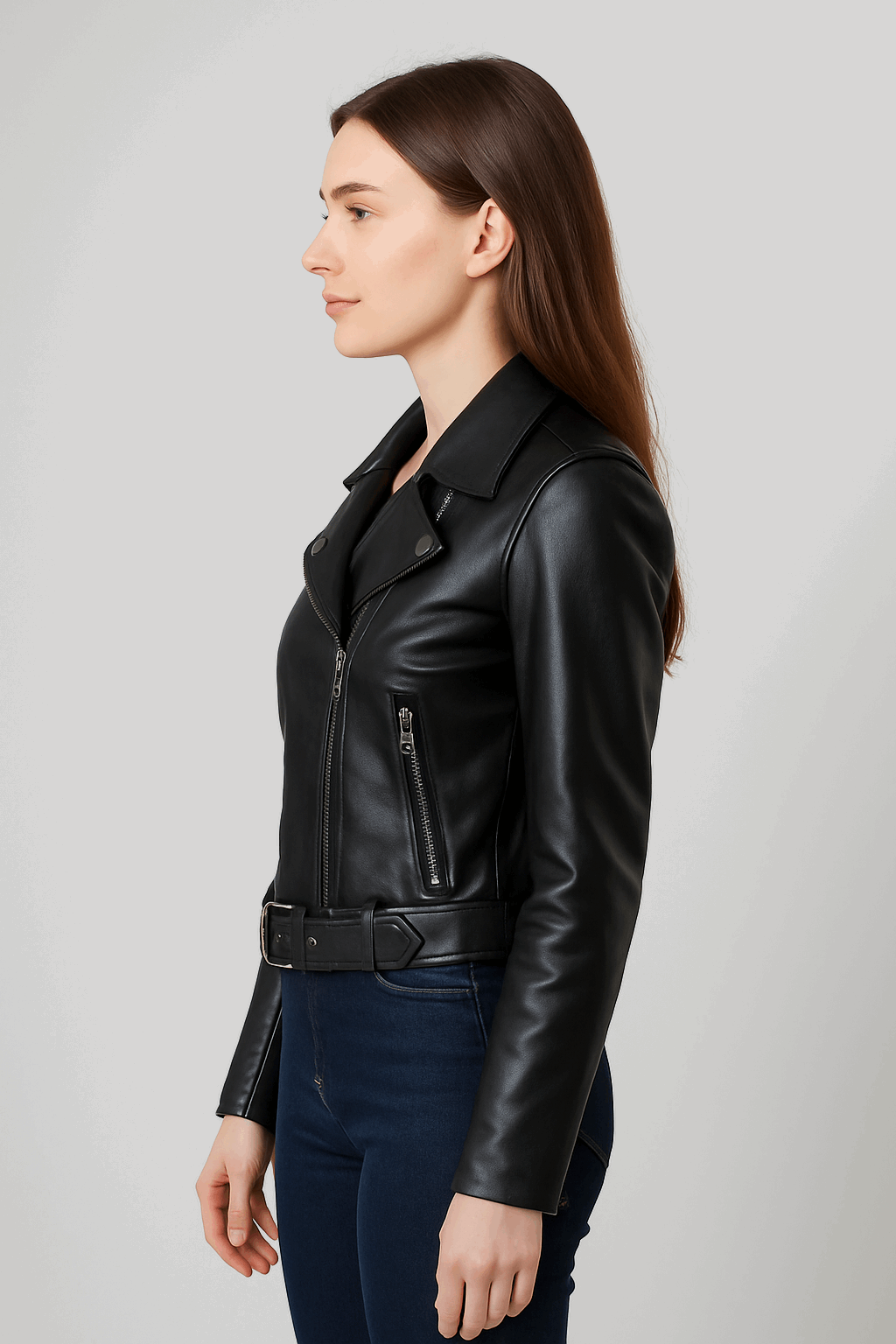 Classic Ladies Leather Jacket