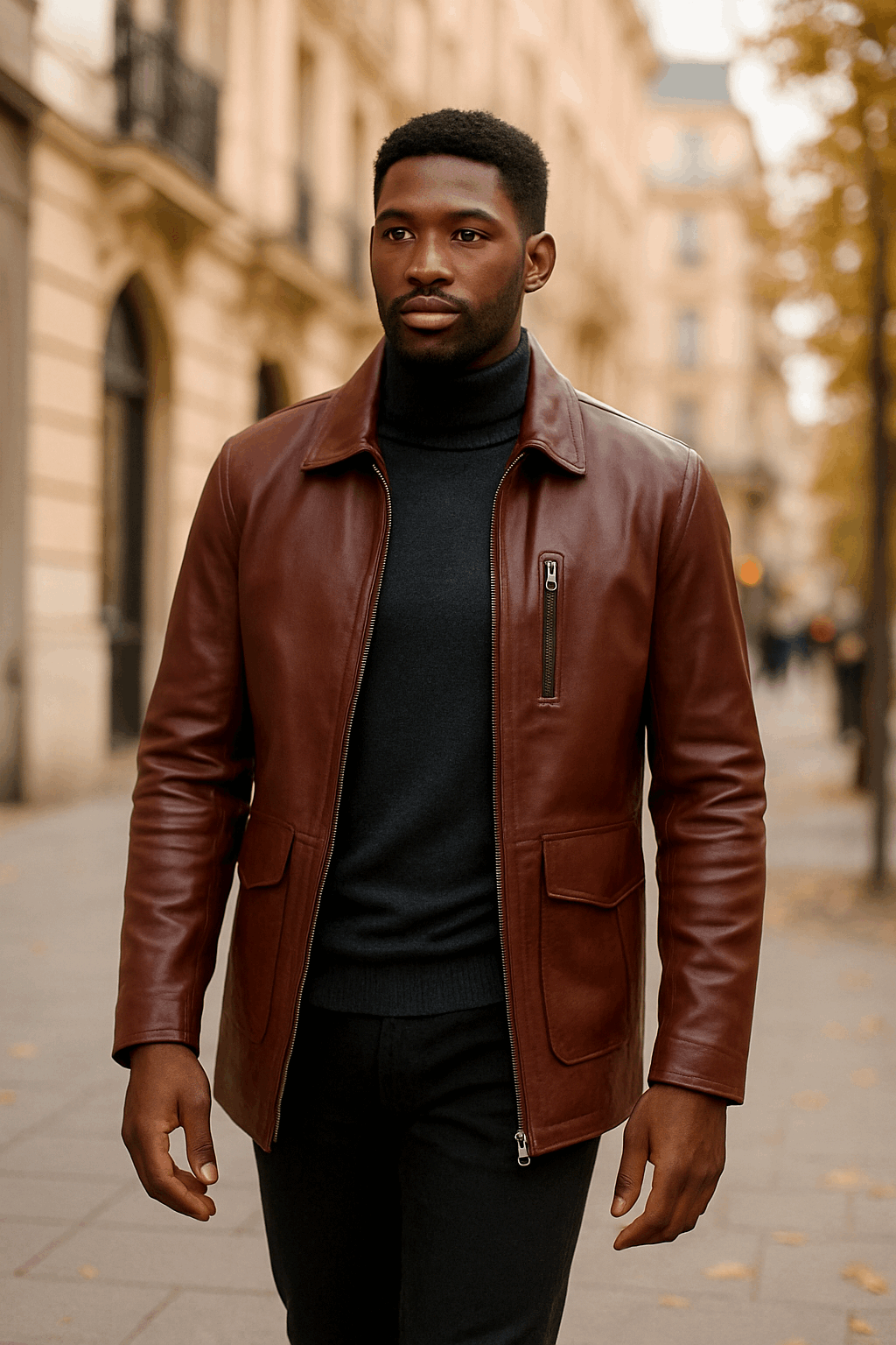 Classic Leather Coat