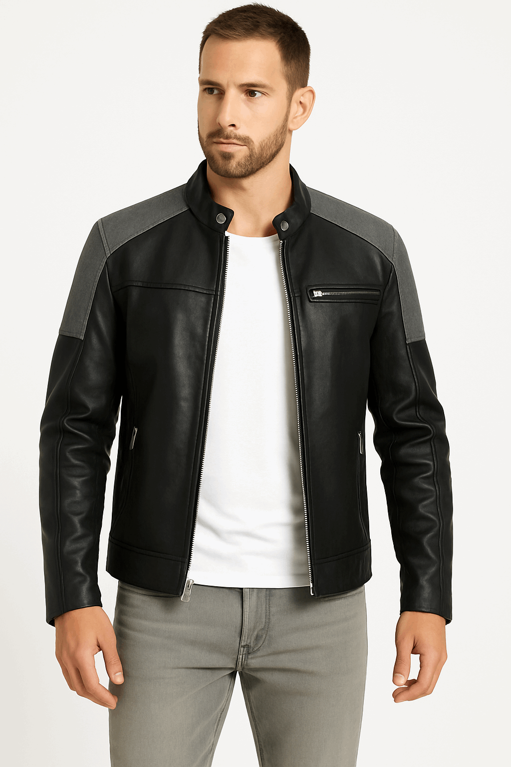 Classic Leather Moto Jacket