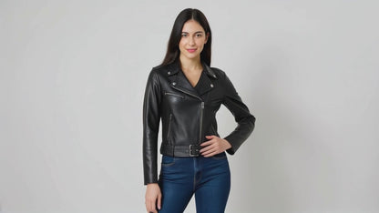 Classic Ladies Leather Jacket