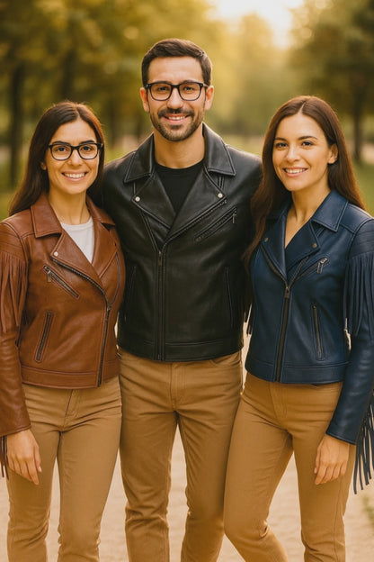 Genuine Leather Bomber Jacket – Vintage Style, Handmade