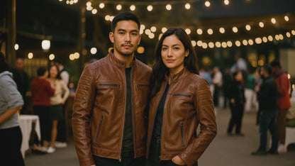 Leather Couple Jackets – Matching Genuine Leather Outerwear for Him & Her