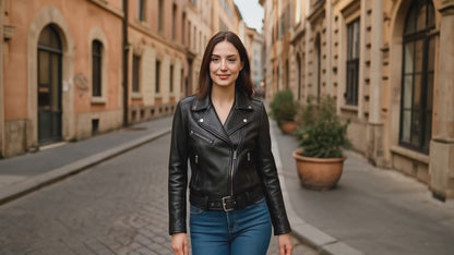 Classic Ladies Leather Jacket