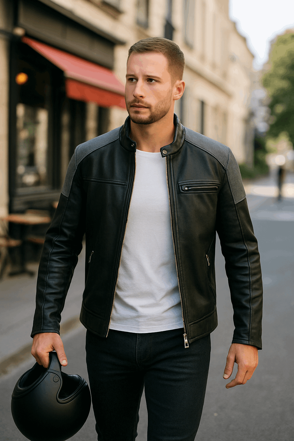 Classic Leather Moto Jacket