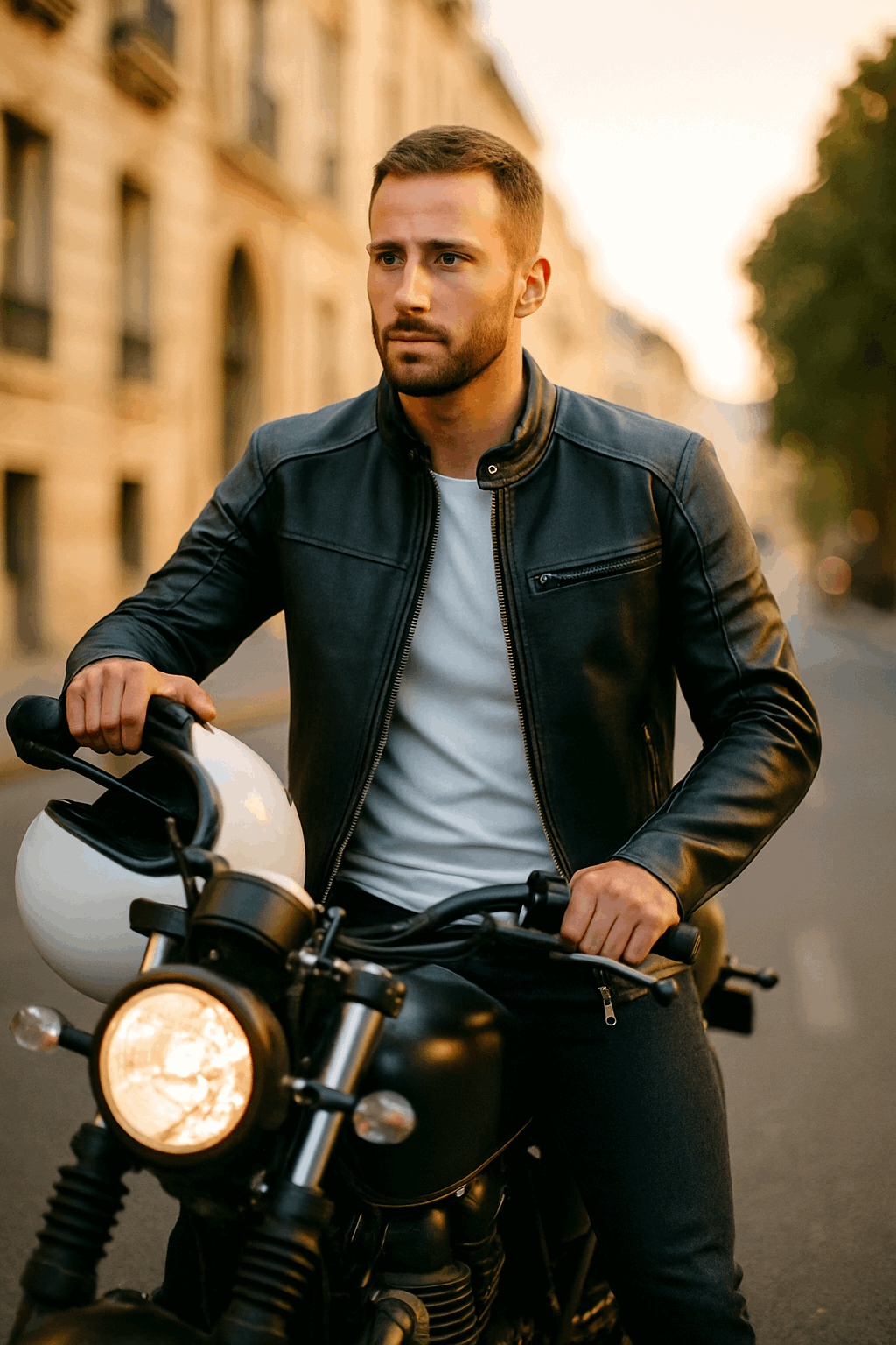 Classic Leather Moto Jacket